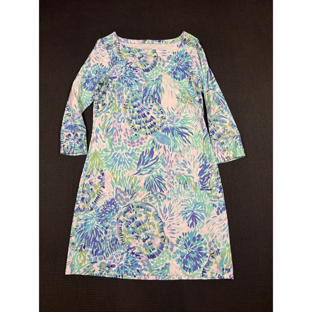 Lilly Pulitzer Sophie Boat Neck dress in the "Shell‎ of a Party" Size Medium